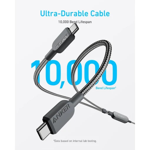 Anker 2-in-1 USB-C to USB-C Cable (140W, Braided) view 3