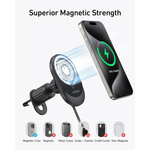 Anker MagGo Wireless Car Charger (15W) view 2