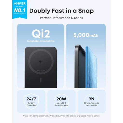 Anker Nano Power Bank (5K, MagGo, Slim) view 2