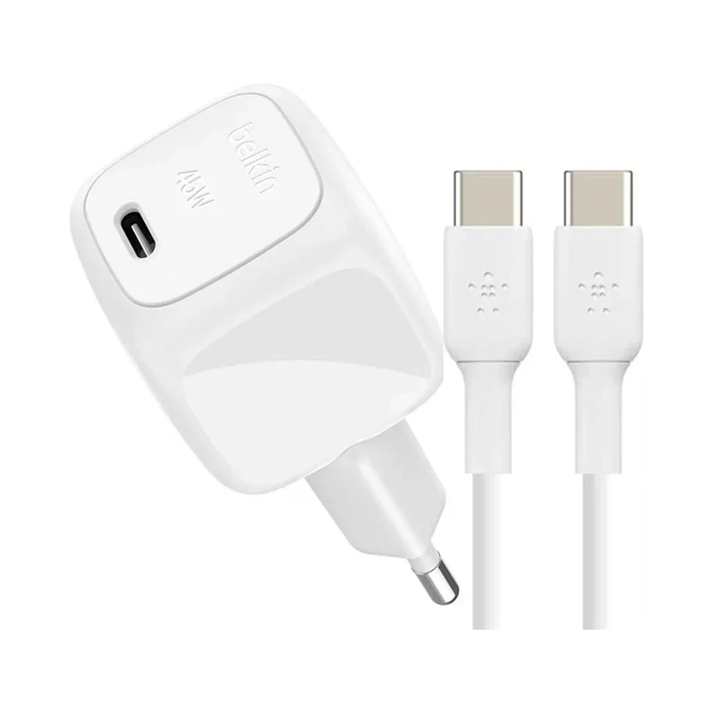 Belkin BoostCharge 45W USB PD WALL CHARGER & 1M Type C-C view 3