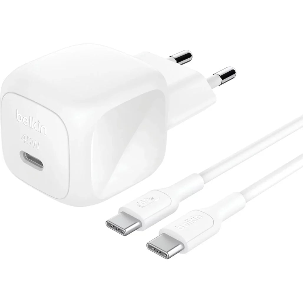 Belkin BoostCharge 45W USB PD WALL CHARGER & 1M Type C-C view 4