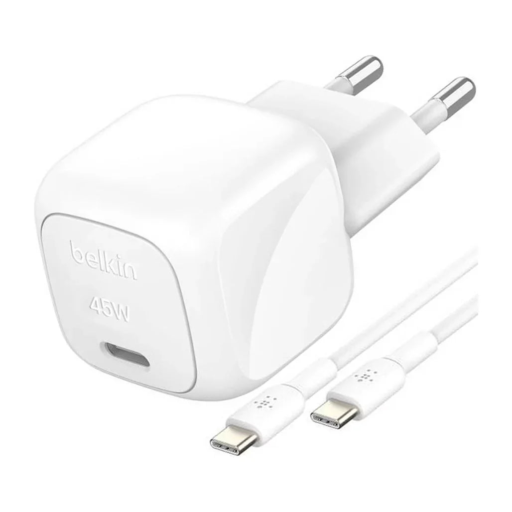 Belkin BoostCharge 45W USB PD WALL CHARGER & 1M Type C-C