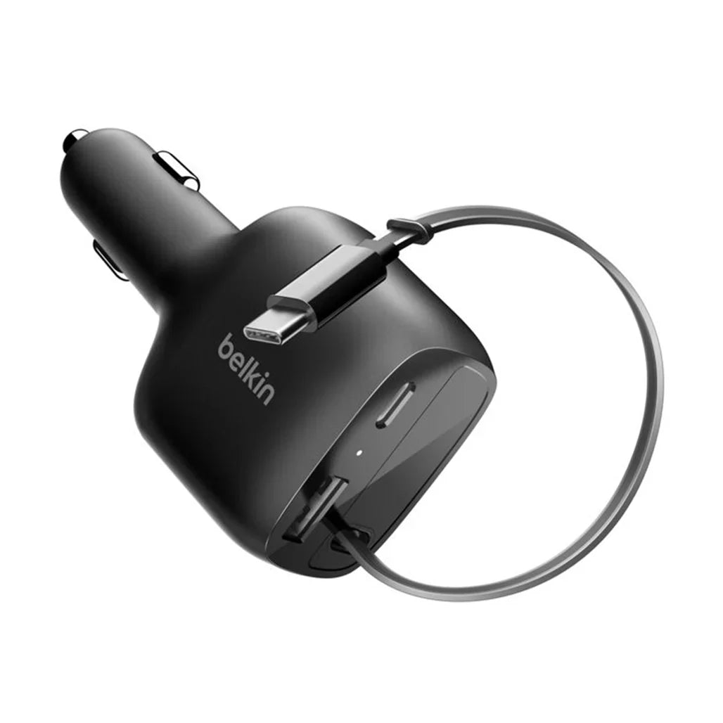 Belkin BoostCharge 75W 2 Port Retractable Car Charger view 3