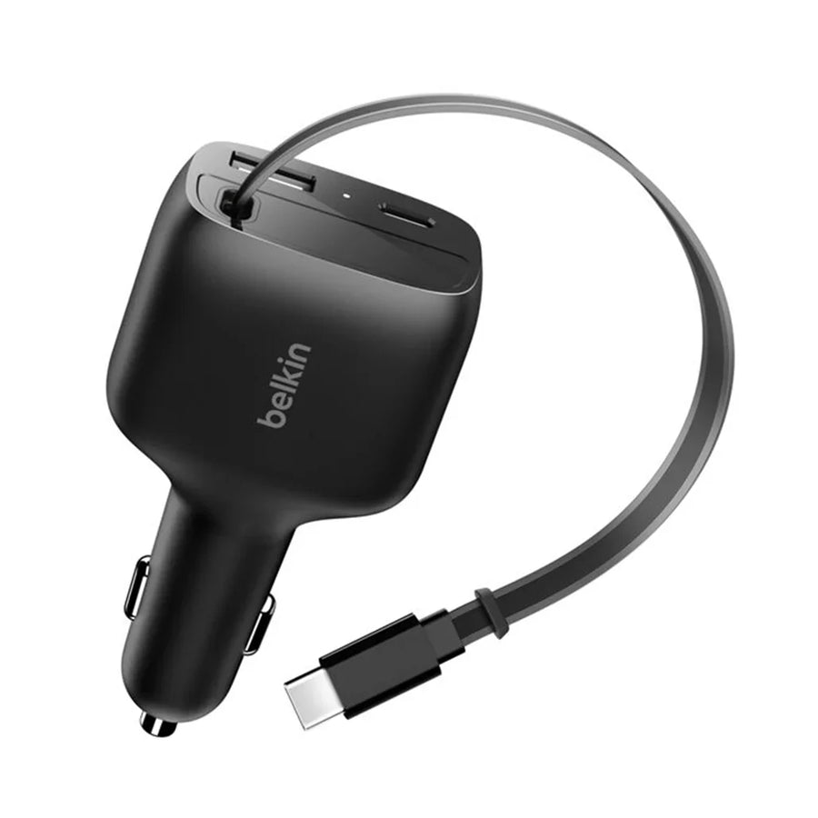 Belkin BoostCharge 75W 2 Port Retractable Car Charger