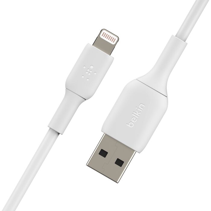 Belkin BoostCharge USB-A to Lightning Cable, 1M, White view 2