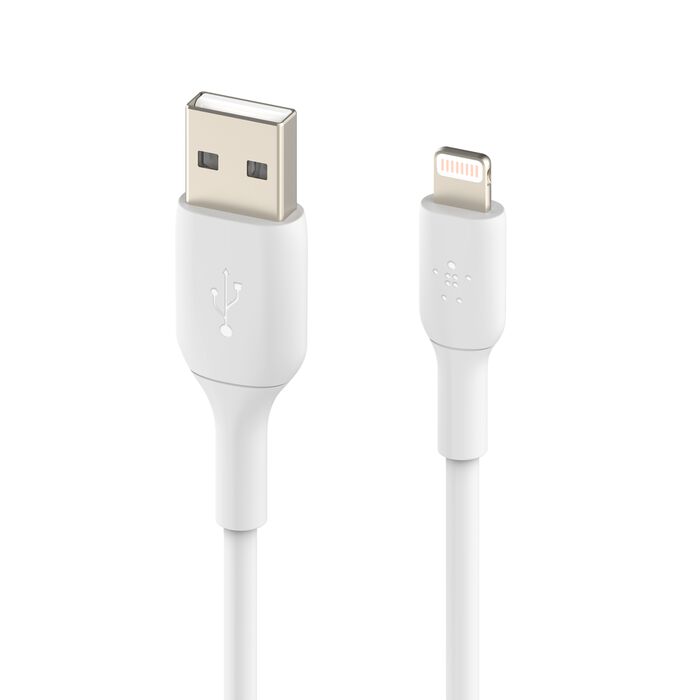 Belkin BoostCharge USB-A to Lightning Cable, 1M, White view 3