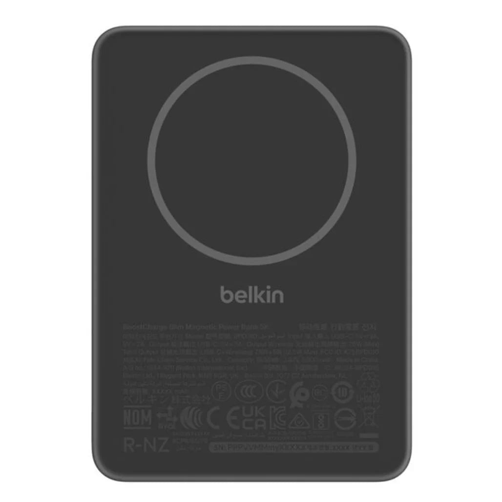 Belkin BoostCharge Ultra Slim Magnetic Wireless Power Bank 5k view 1