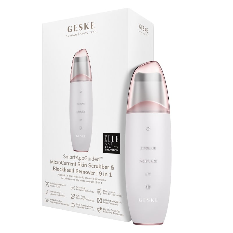 GESKE MicroCurrent Skin Scrubber & Blackhead Remover 9-in-1