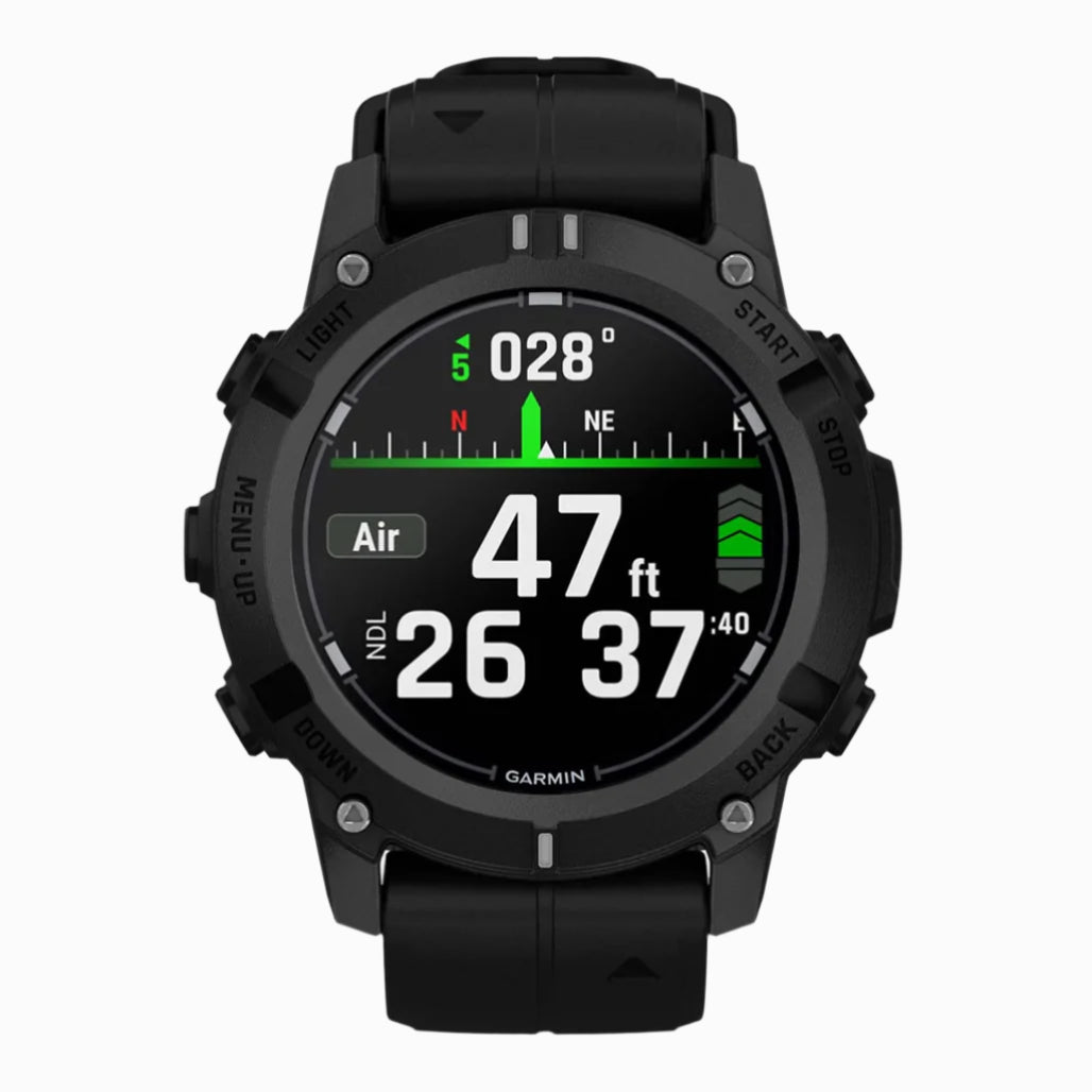 Garmin Descent G2 AMOLED Dive Computer Smartwatch - Black with Black Band
