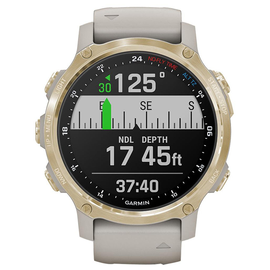 Garmin Descent Mk2S Dive Computer - Light Gold with Light Sand Silicone Band