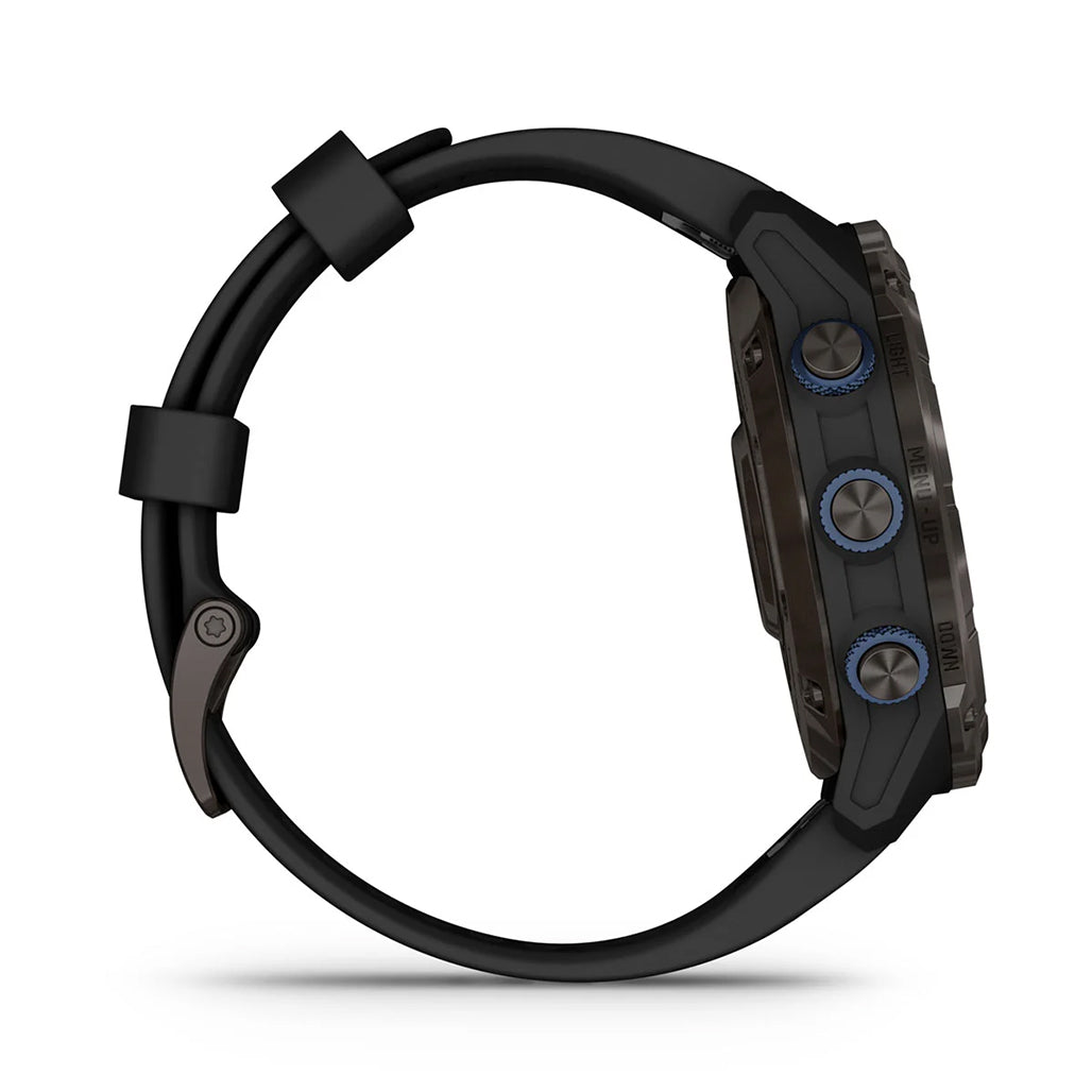 Garmin Descent Mk3i 51mm Carbon Grey DLC Titanium Dive Computer - Black Silicone Band view 4