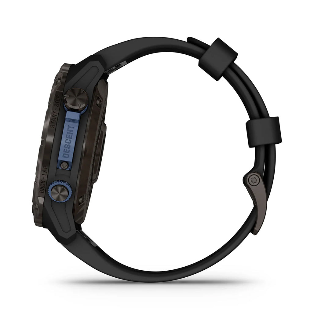 Garmin Descent Mk3i 51mm Carbon Grey DLC Titanium Dive Computer - Black Silicone Band view 7