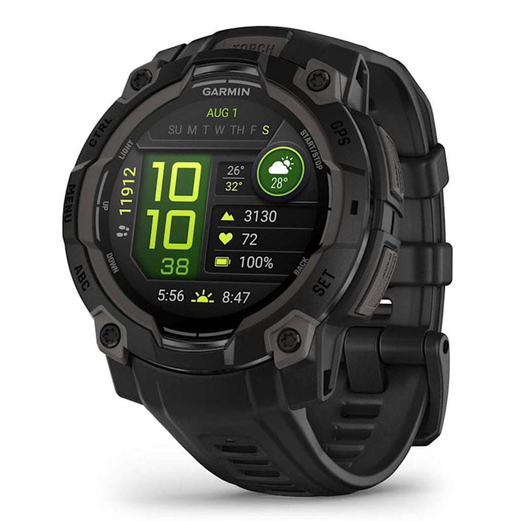 Garmin Instinct 3 AMOLED Smartwatch - 45mm Black with Black Band