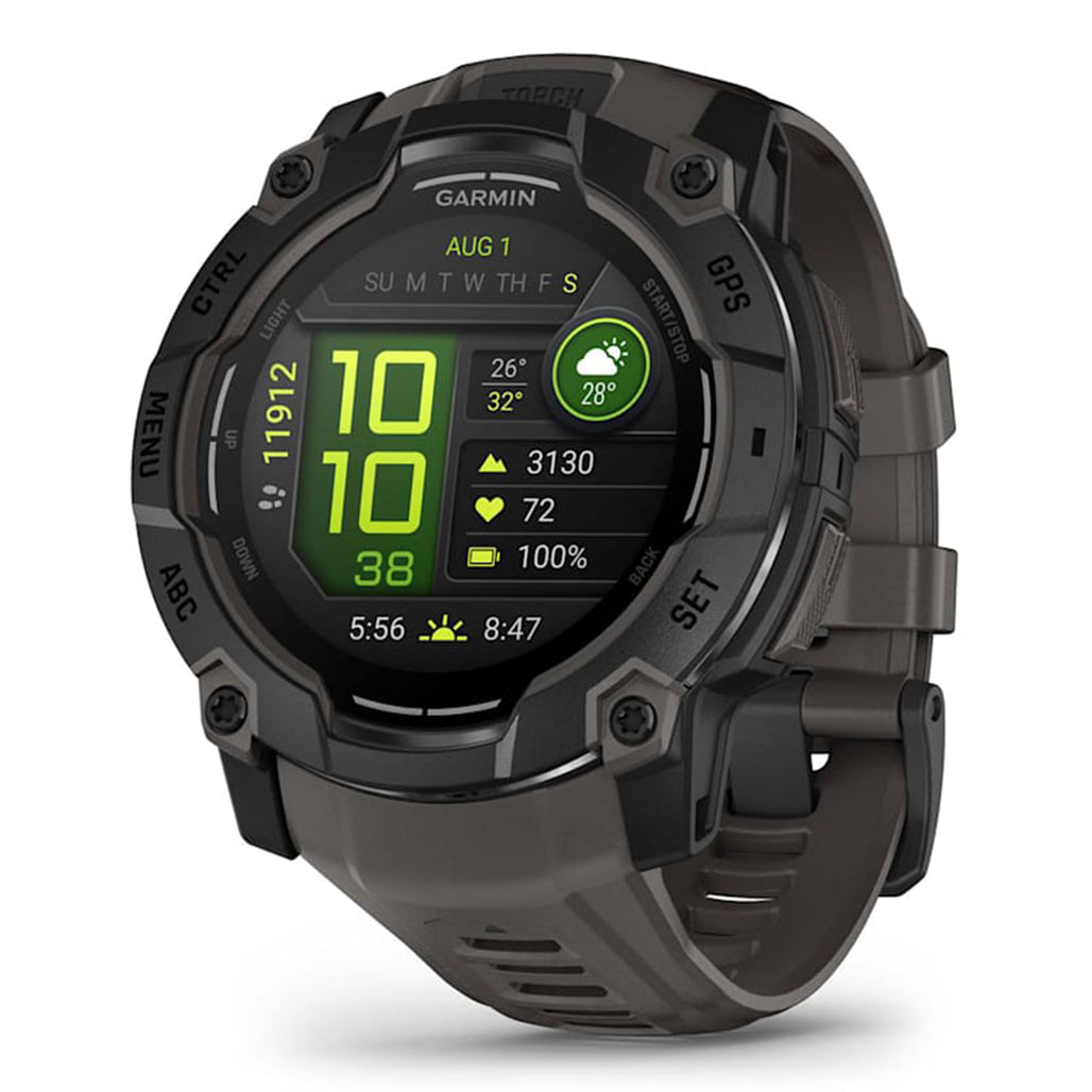 Garmin Instinct 3 AMOLED Smartwatch - 50mm Black with Charcoal Band