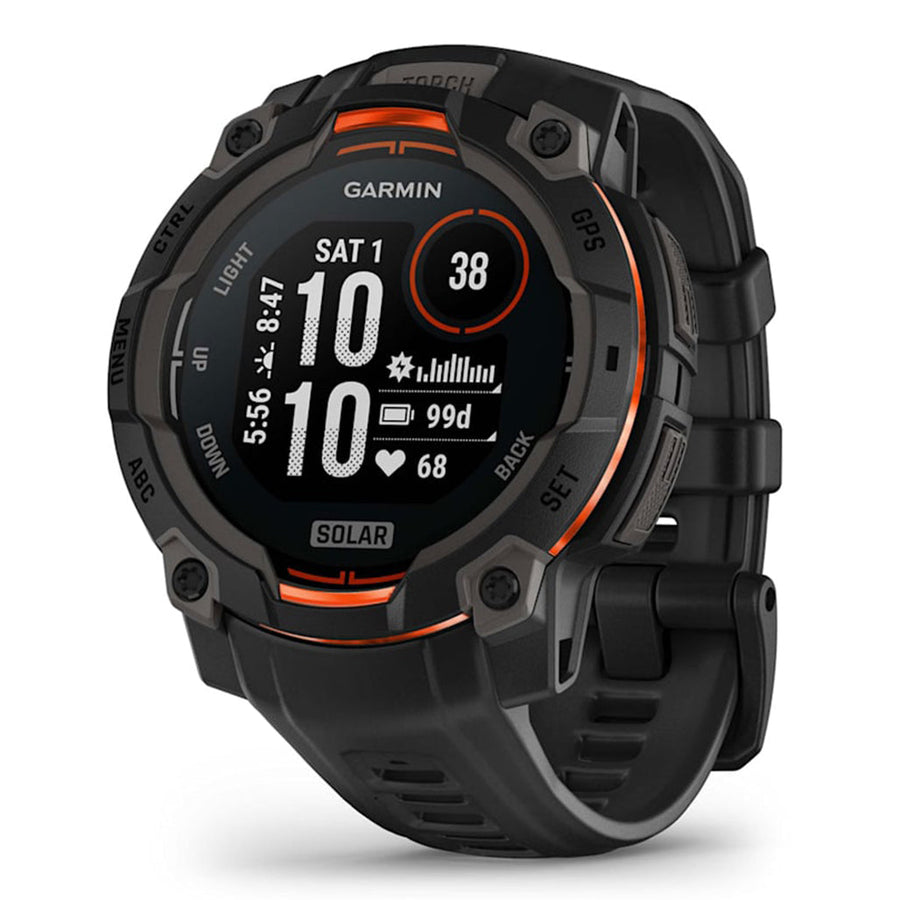Garmin Instinct 3 Solar Smartwatch - 45mm Black with Black Band