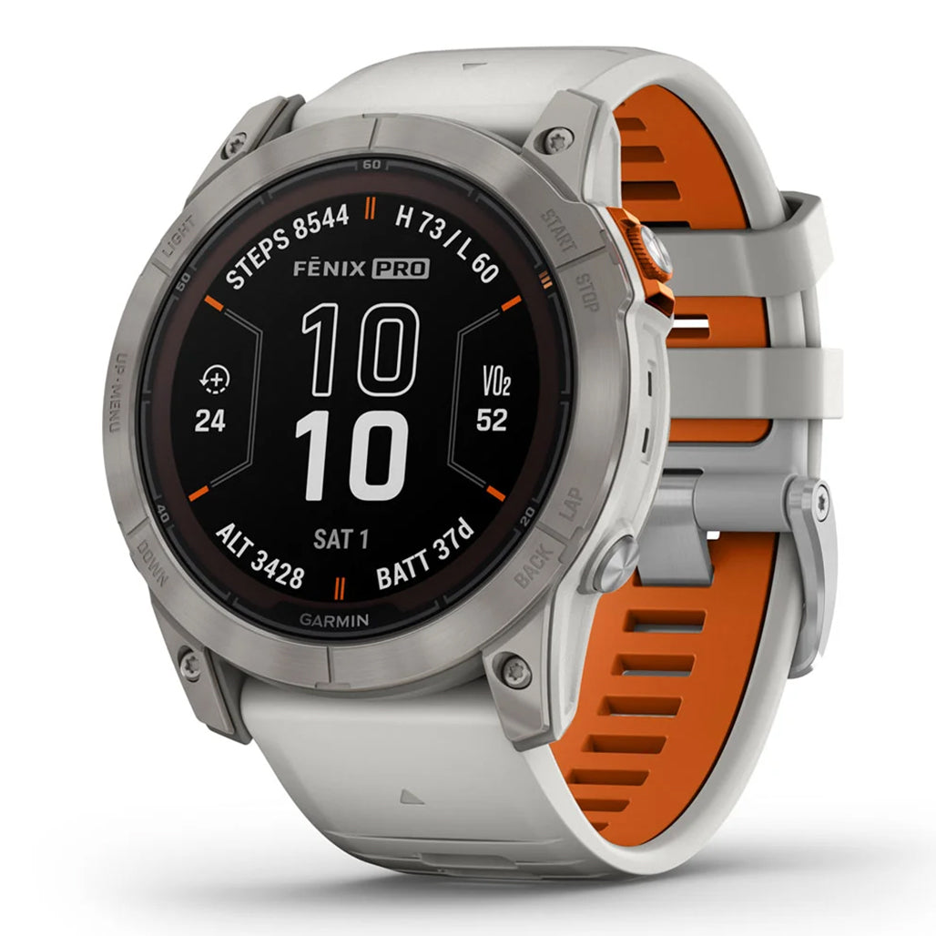 Garmin fenix 7X Pro Sapphire Solar Smartwatch - Carbon Gray DLC Titanium with Black Band