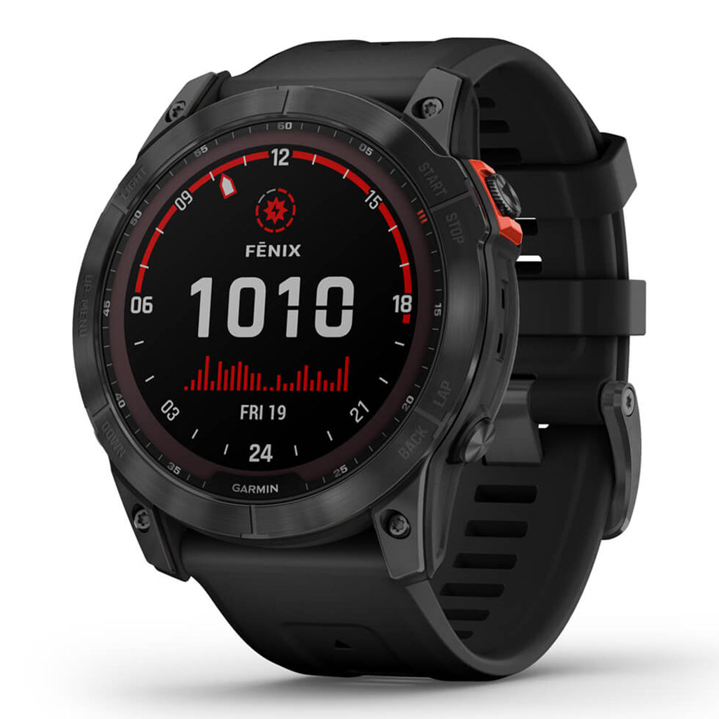 Garmin fenix 7X Solar Edition Smartwatch - Slate Grey with Black Band