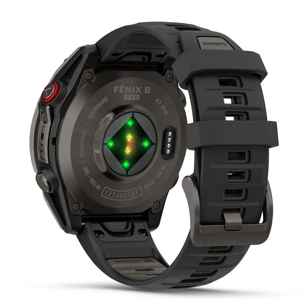 Garmin fenix 8 Pro 47mm AMOLED Smartwatch - Carbon Gray DLC Titanium view 2