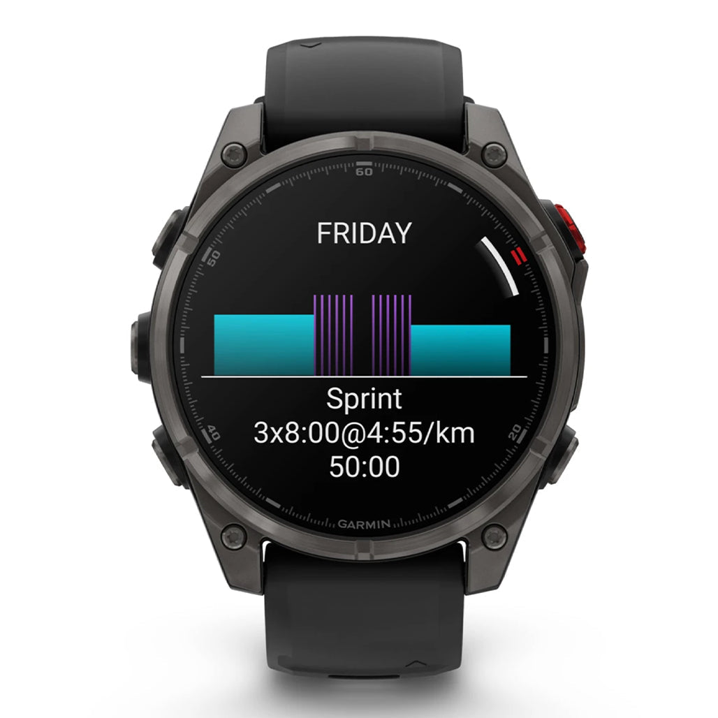 Garmin fenix 8 Pro 47mm AMOLED Smartwatch - Carbon Gray DLC Titanium view 7