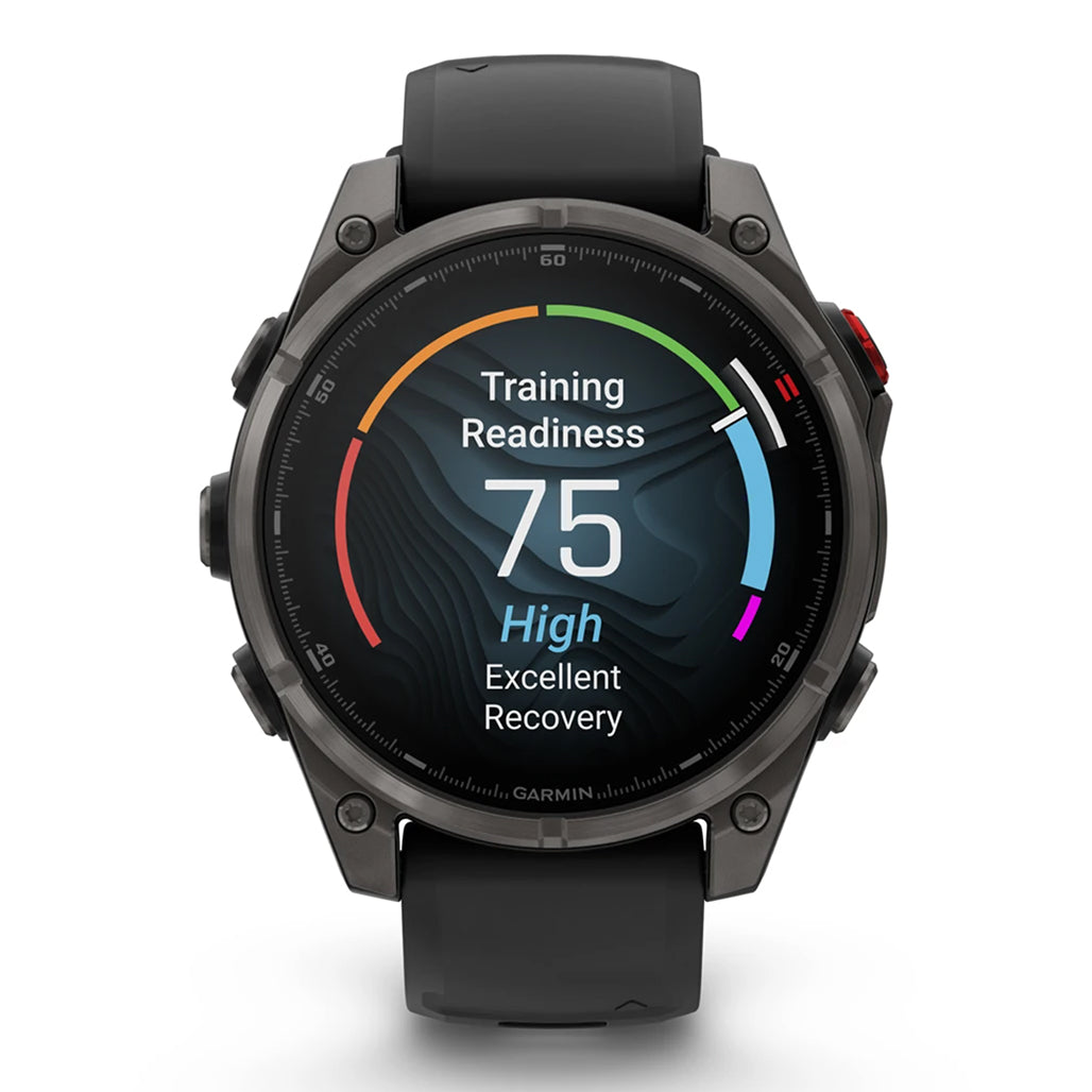 Garmin fenix 8 Pro 47mm AMOLED Smartwatch - Carbon Gray DLC Titanium view 8