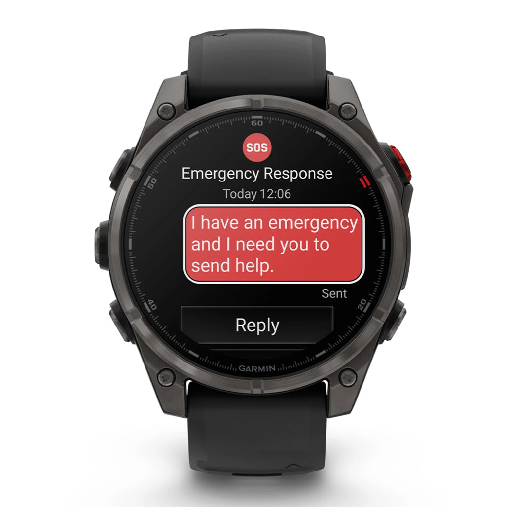 Garmin fenix 8 Pro 47mm AMOLED Smartwatch - Carbon Gray DLC Titanium view 9