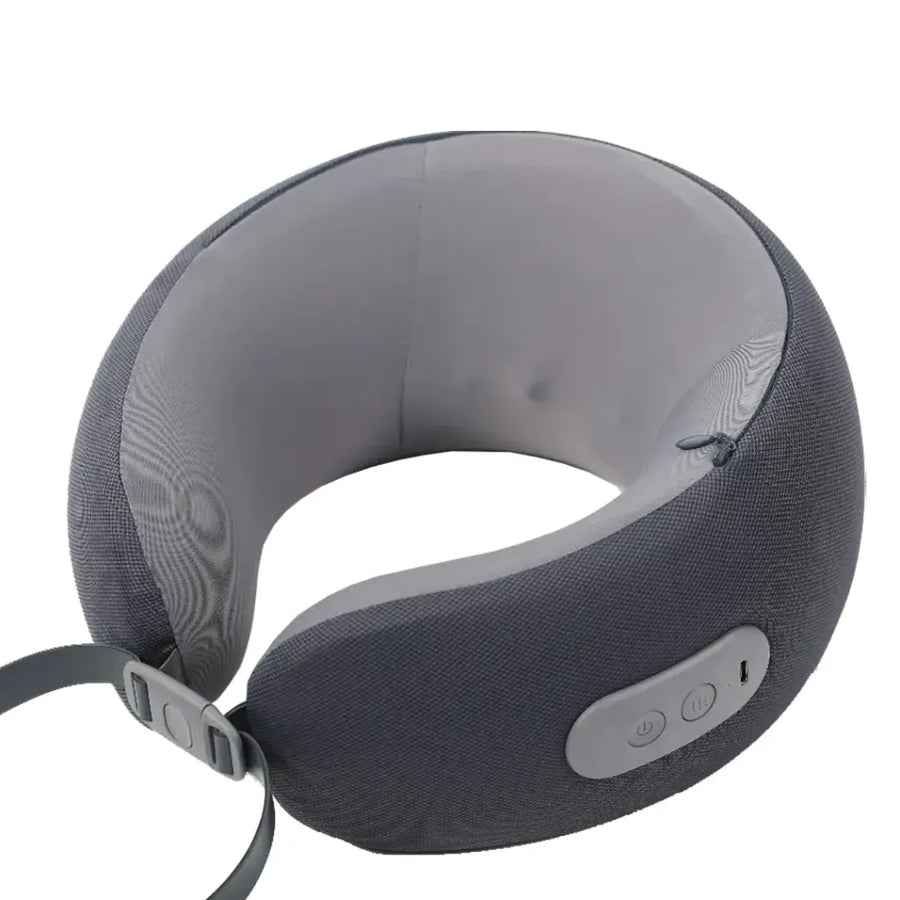 Green Lion Ergonomic Pillow with Neck Massager Function – Gray