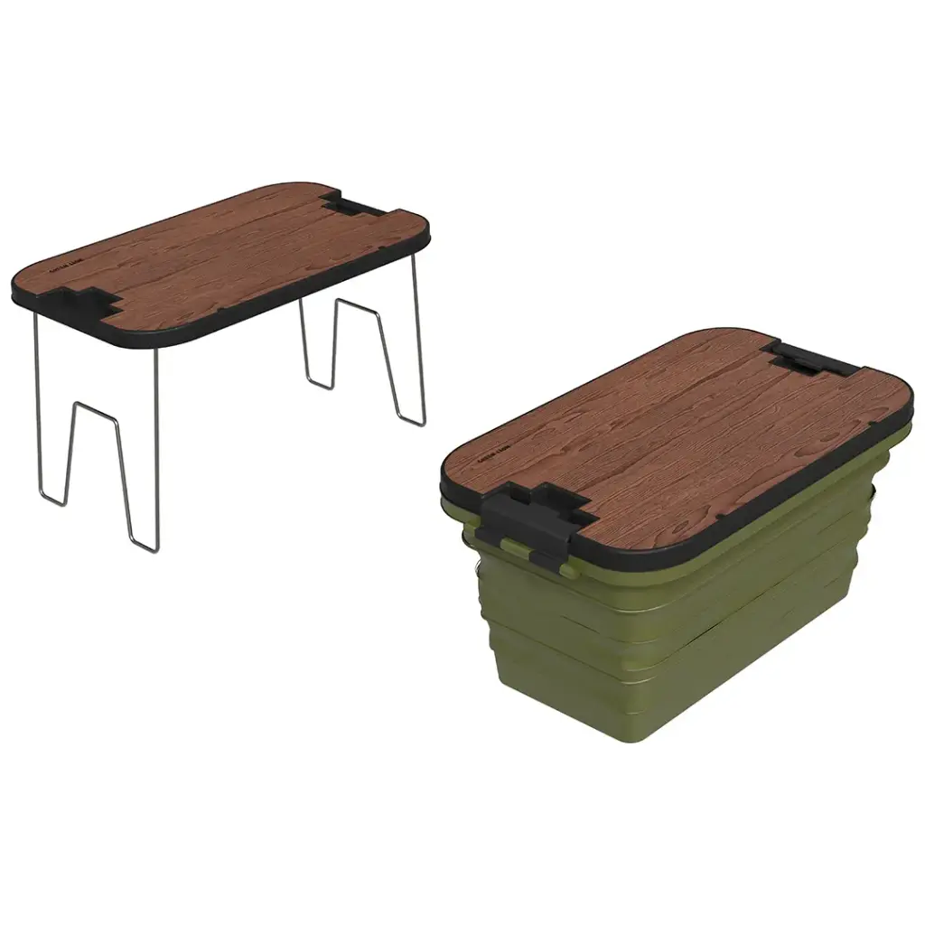 Green Lion Folding Basket With Built-In Table view 1
