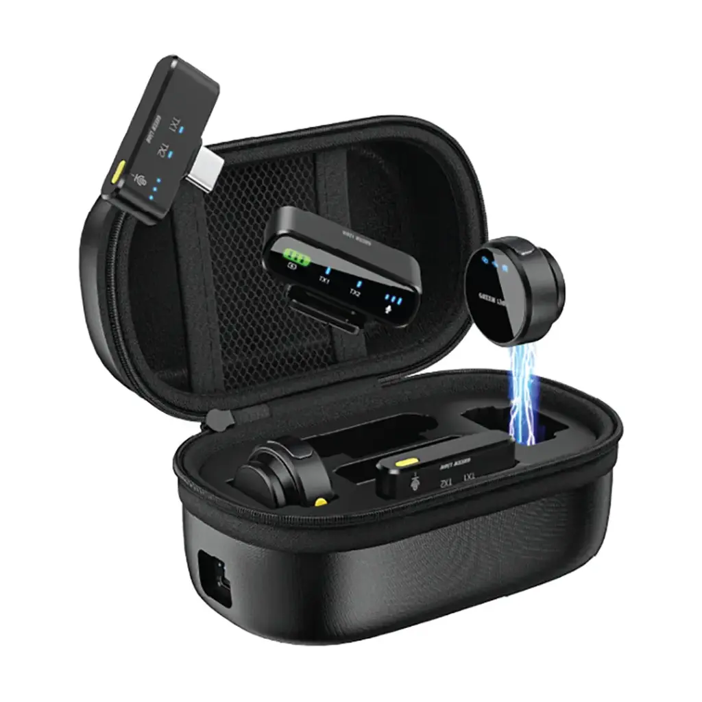 Green Lion GM-85X 3 In 1 Wireless Microphone - Black