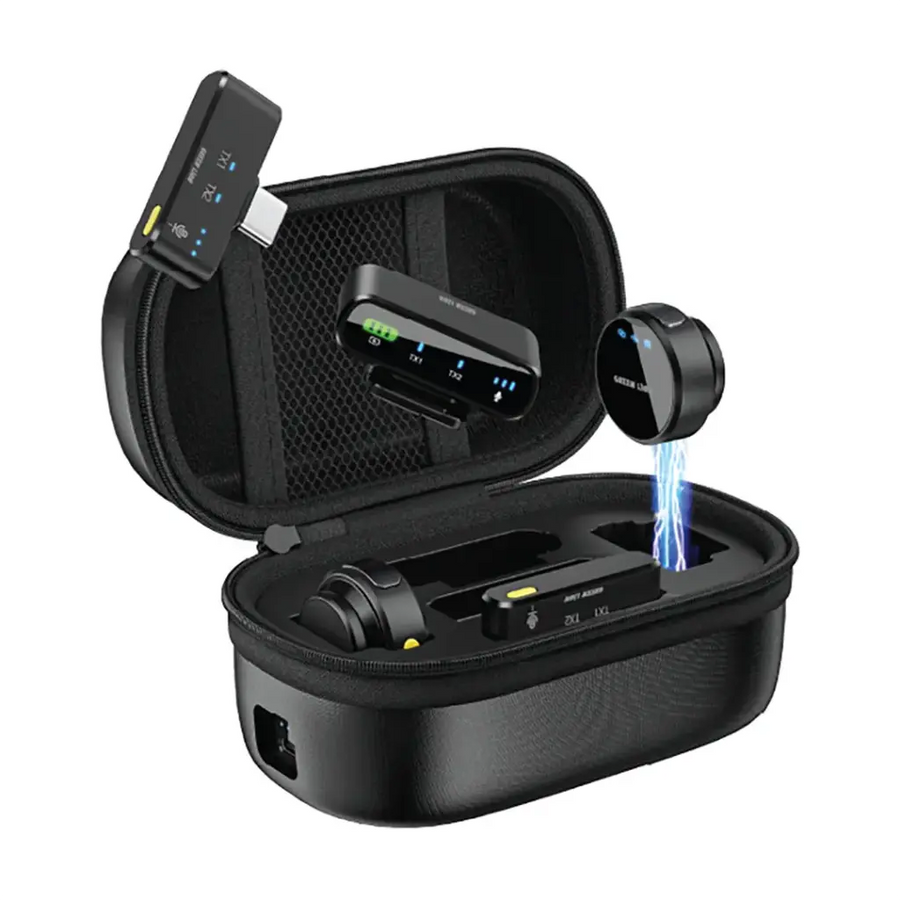 Green Lion GM-85X 3 In 1 Wireless Microphone - Black