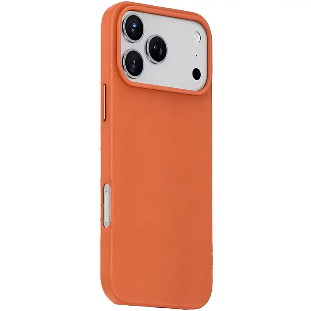 Green Lion Leather MagSafe Case iPhone 17 Pro Orange