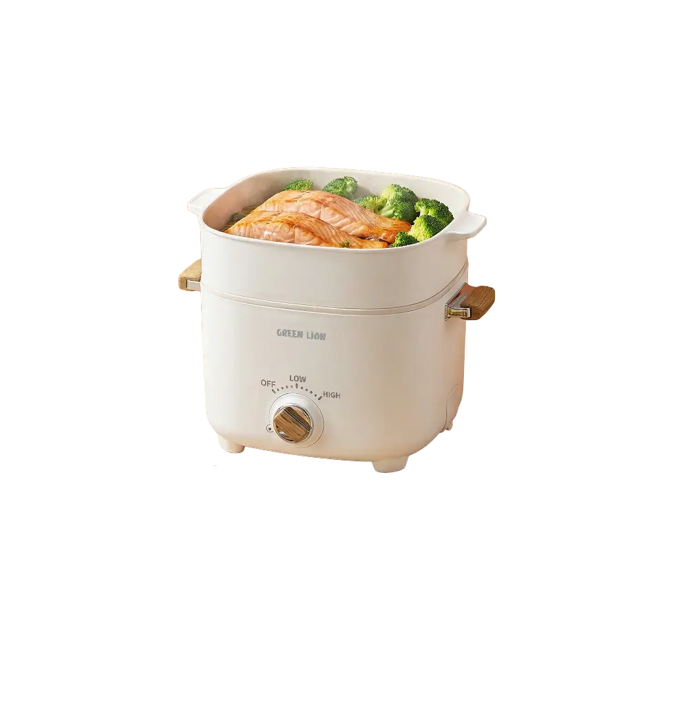 Green Lion Multi-Pot Electric Cooker – White view 1