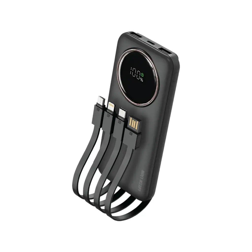 Green Lion Power Pulse 10000mAh Power Bank - Black
