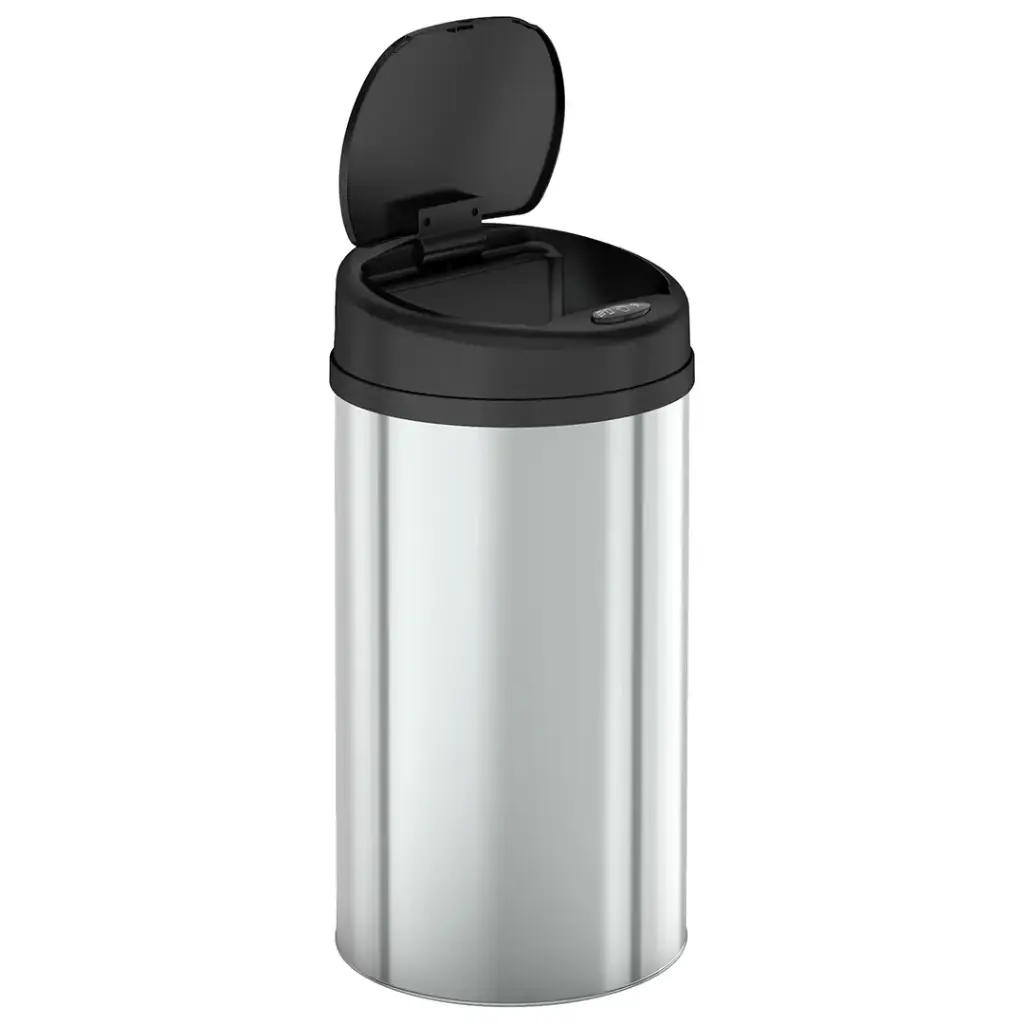 Green Lion Smart Trash Bin with 15L Capacity & Stainless Steel Material – Silver view 1