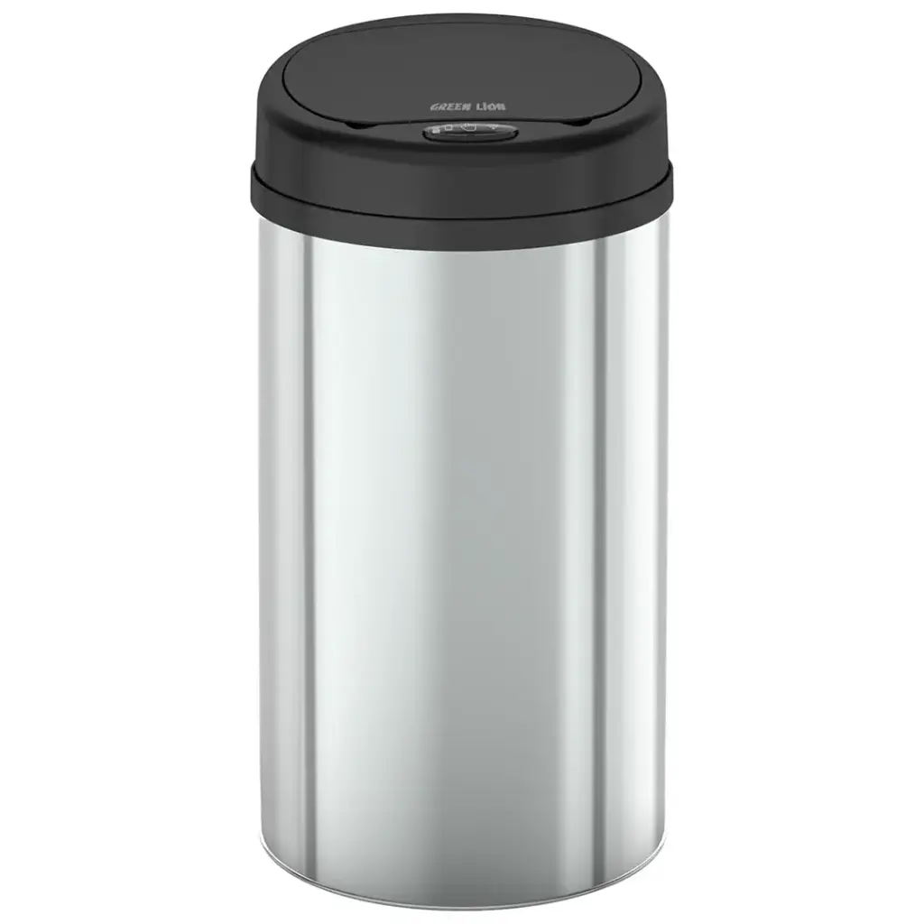 Green Lion Smart Trash Bin with 15L Capacity & Stainless Steel Material – Silver view 2
