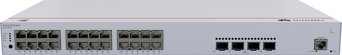 Huawei eKit S310-24P4X 24-Port Gigabit PoE+ Switch with 4x 10G SFP+