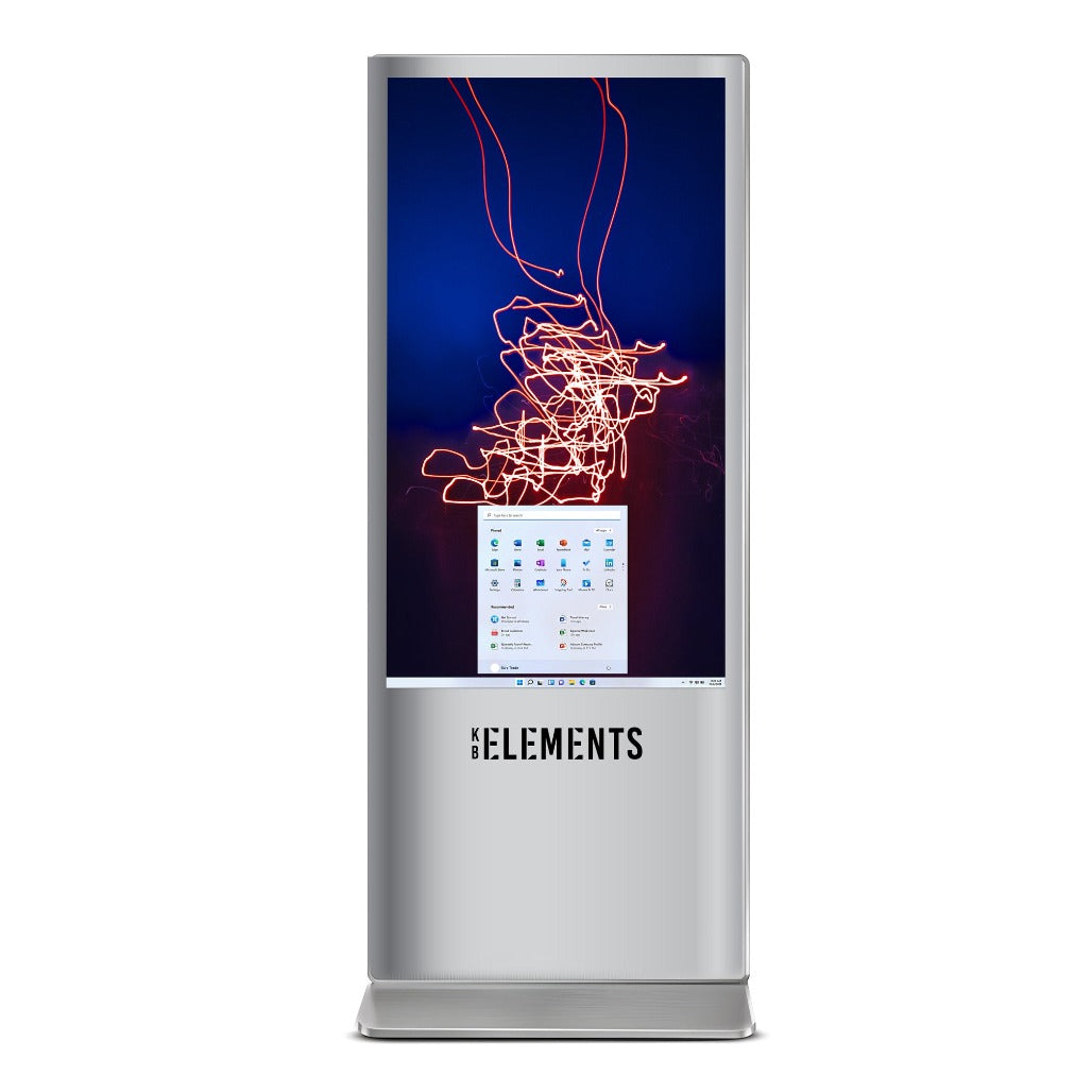 KB Elements 55 inch vertical touch advertising display Silver