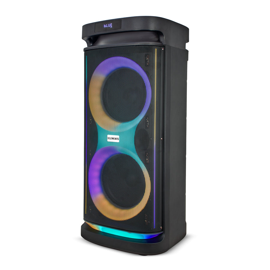 KB Elements EA104KB - 100W Karaoke Speaker with Dual 8" Subwoofers & Trolley