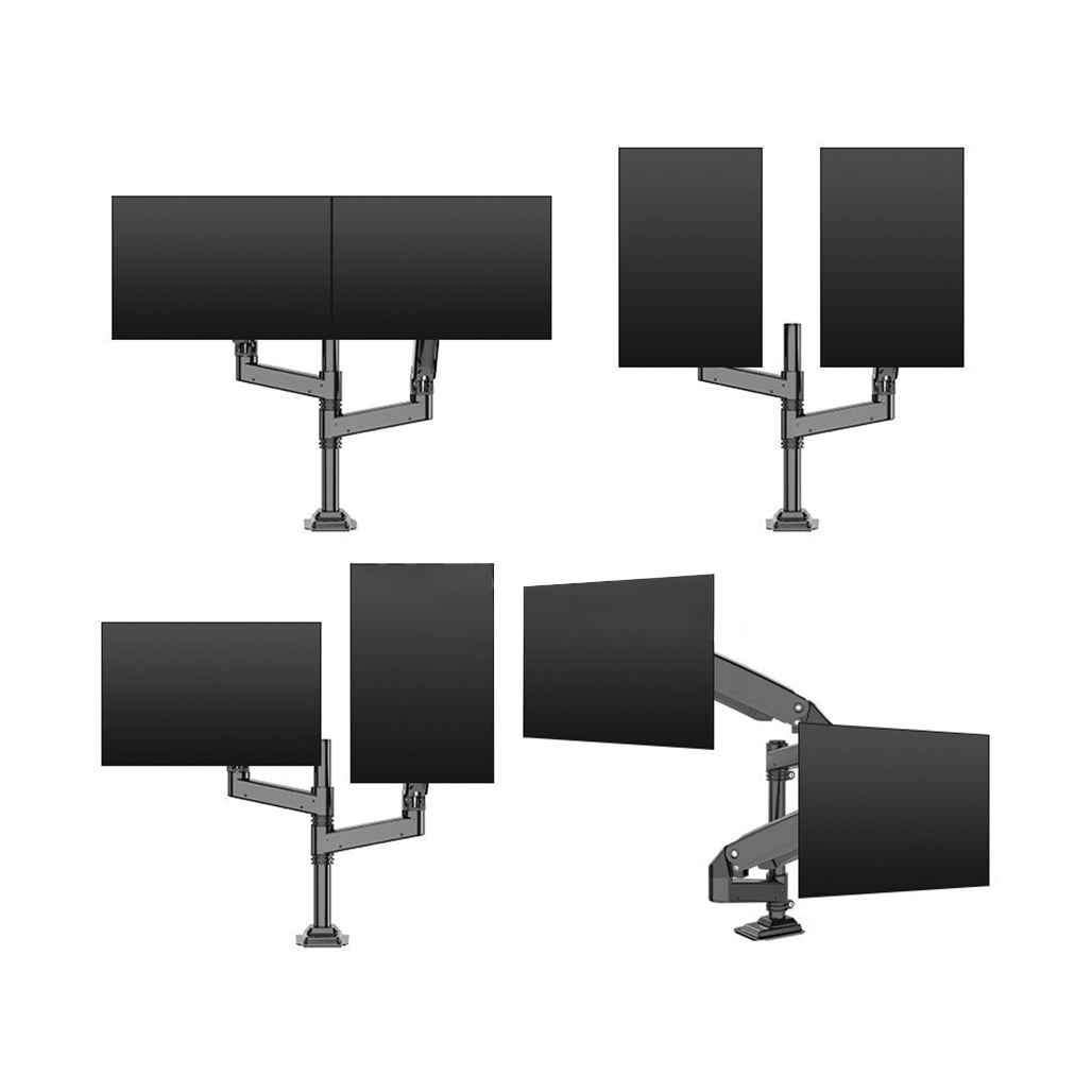 Kaloc DH200B Dual Monitor Arm with Gas Spring Technology (17"–35") view 1