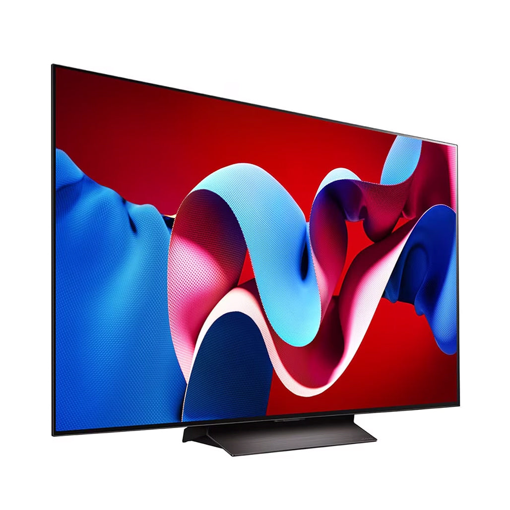 LG 55 inch OLED evo AI C4 4K Smart TV angled view