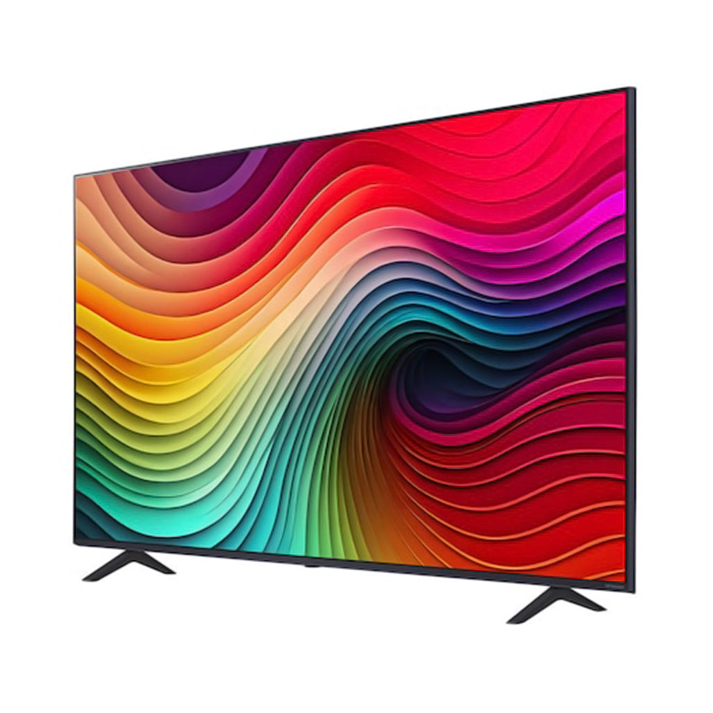 LG 65 inch NanoCell NANO80 4K Smart TV angled view