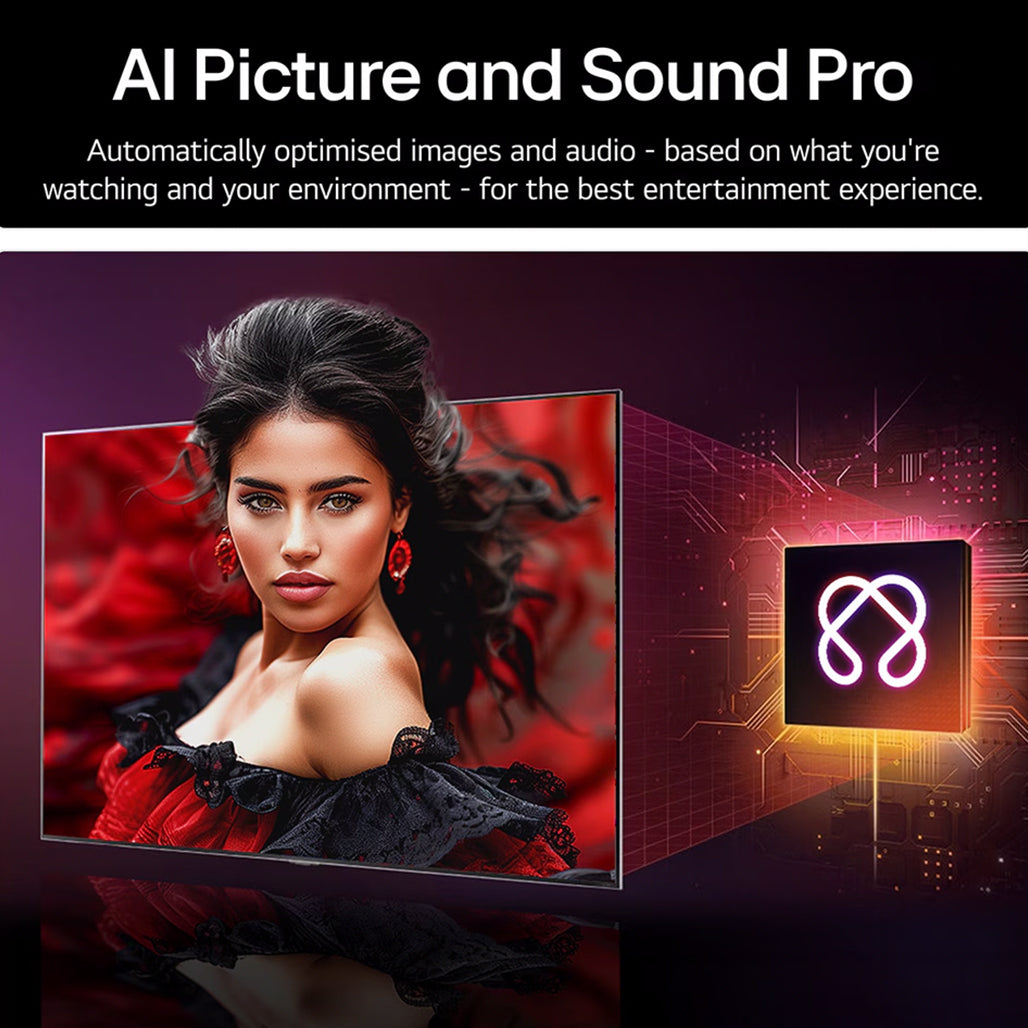 LG QNED evo AI QNED86 MiniLED 4K Smart TV with stand