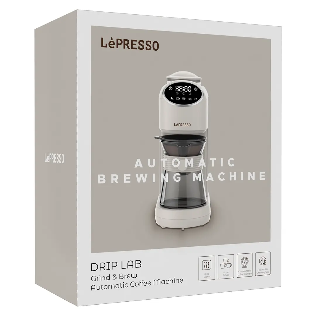Lepresso Drip Lab Grind & Brew Automatic Coffee Machine - Beige view 1