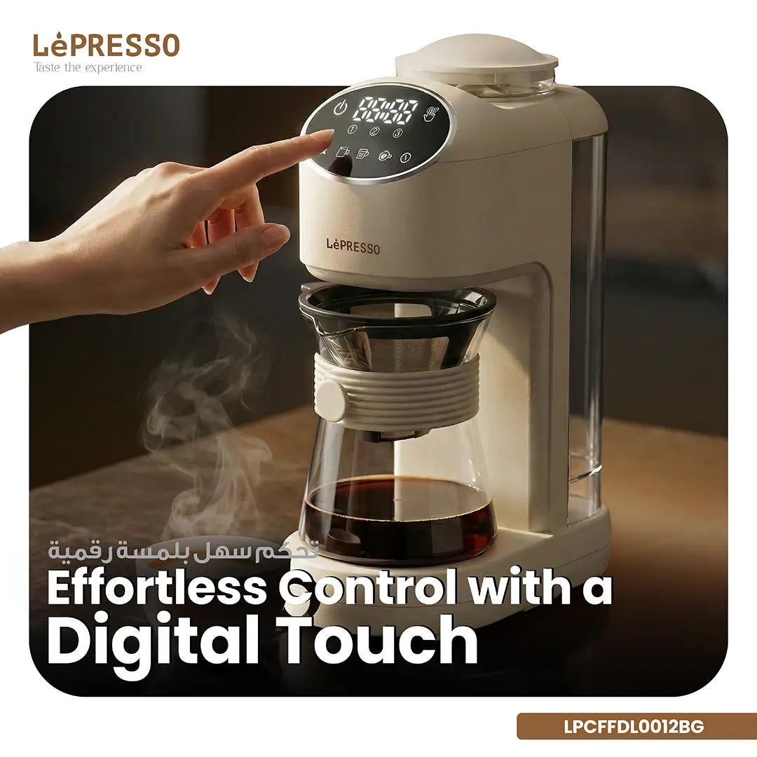 Lepresso Drip Lab Grind & Brew Automatic Coffee Machine - Beige view 2