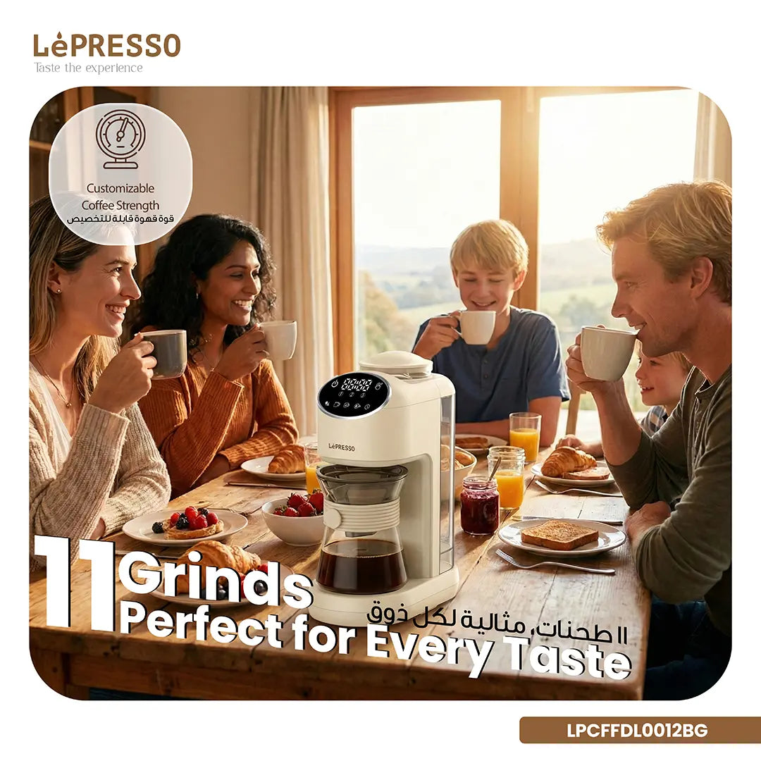 Lepresso Drip Lab Grind & Brew Automatic Coffee Machine - Beige view 3