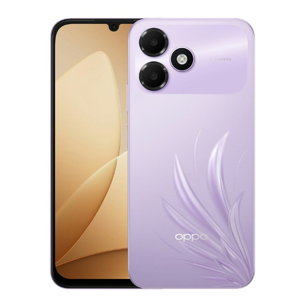 OPPO A6c Feather Purple front and back
