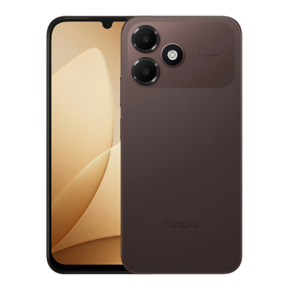 OPPO A6c Stone Brown front and back