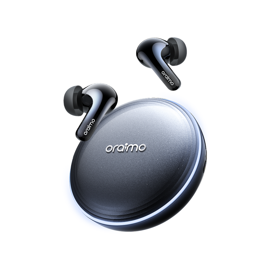 Oraimo SpaceBuds 2 52dB Hybrid ANC Earbuds with AI Translation - Space Grey