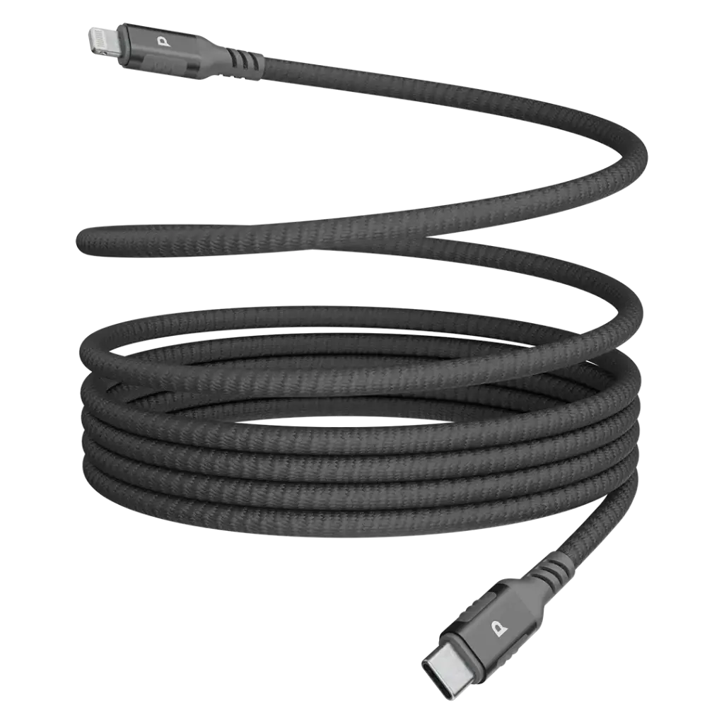 Powerology Malinka Weave Magnetic USB-C to Lightning Cable 1.2m – Gray
