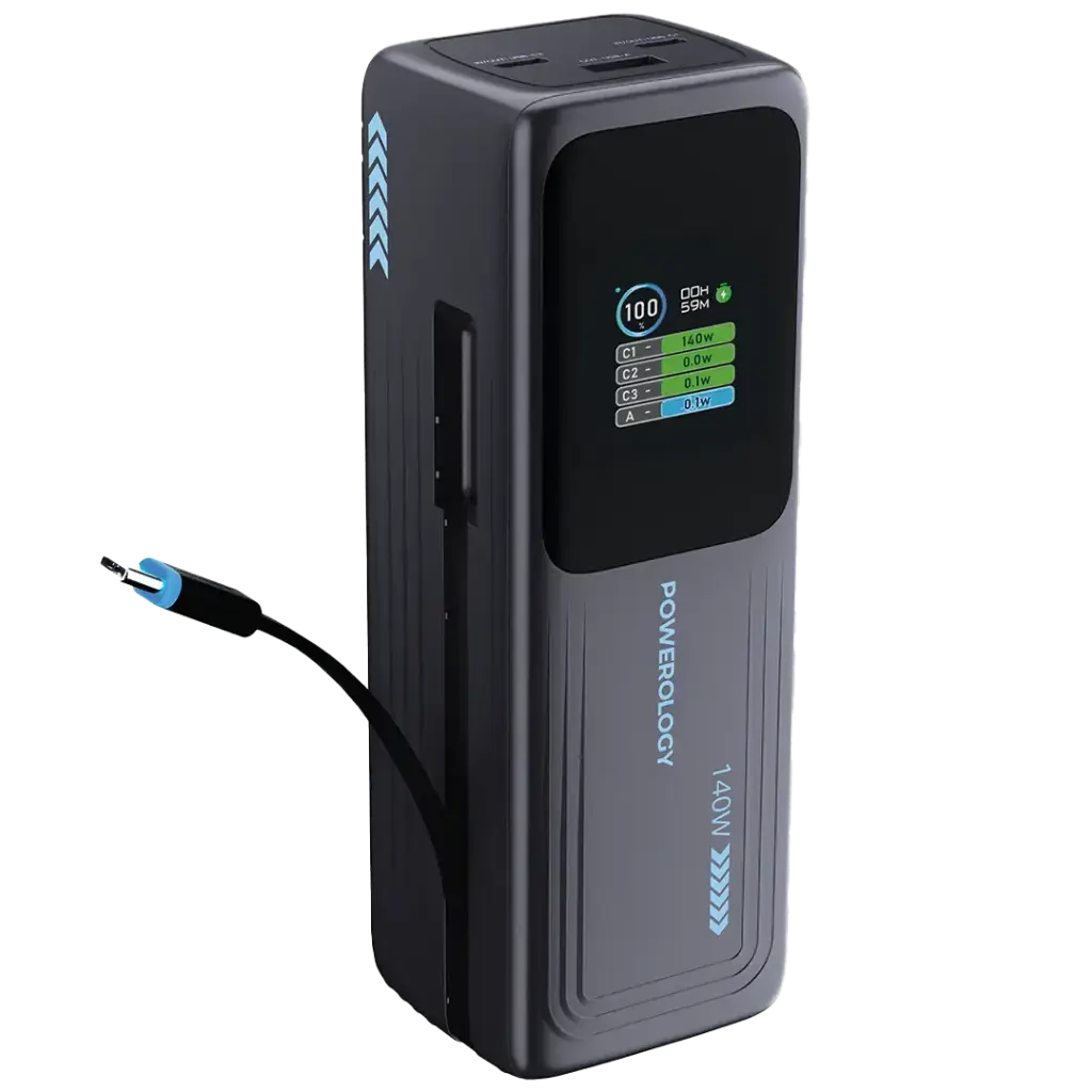 Powerology Thunderamp 30000mAh 140W Power Bank – Gray
