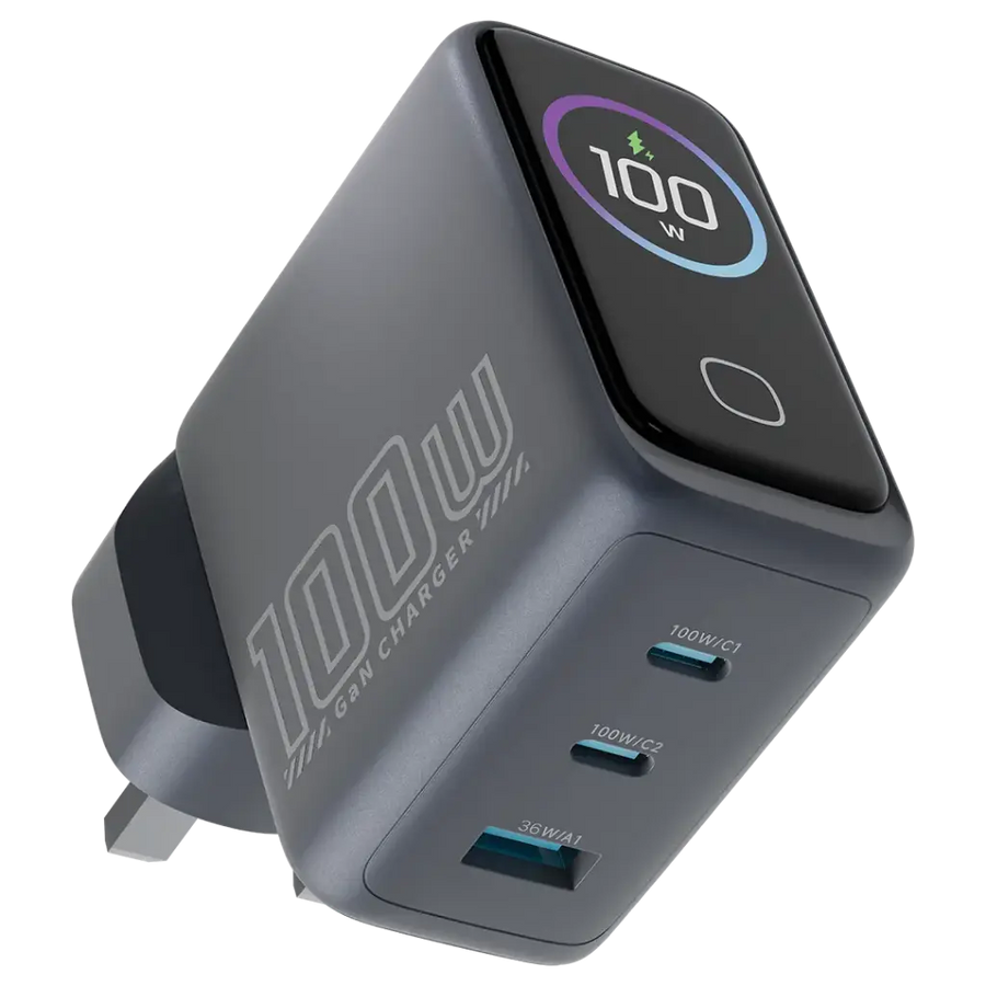 Powerology Voltflow 100W AVS GaN Wall Charger – Gray